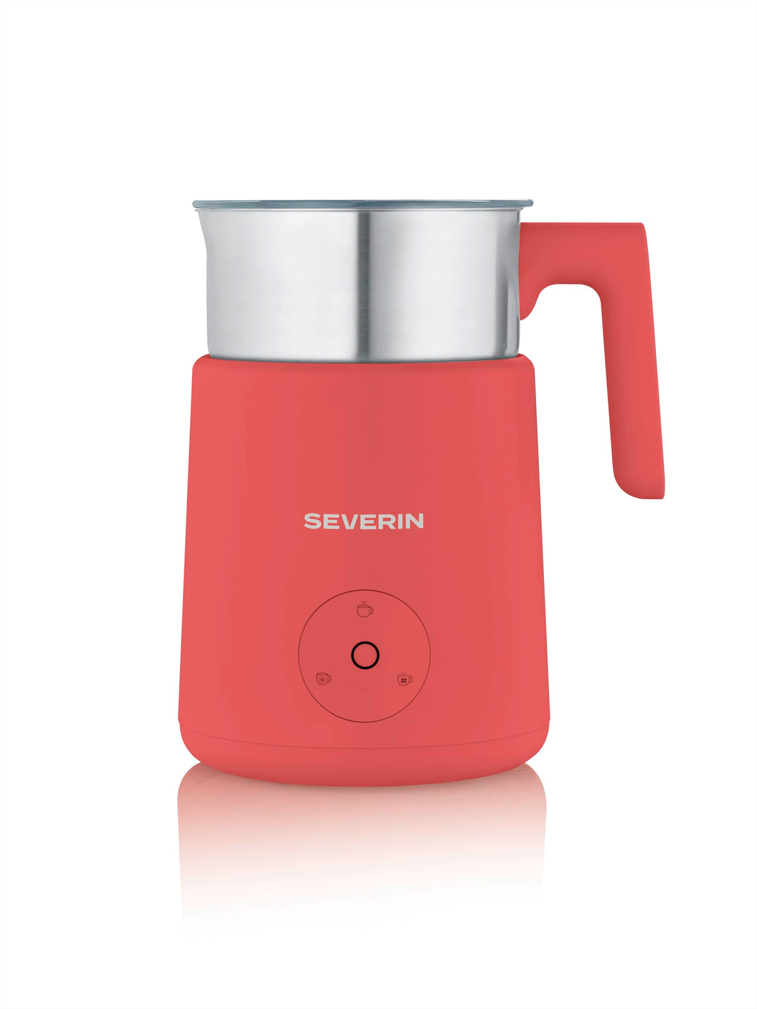 Severin Induktions-Milchaufschäumer, elektrischer Milchschäumer mit Edelstahlbehälter, kaltes und wa