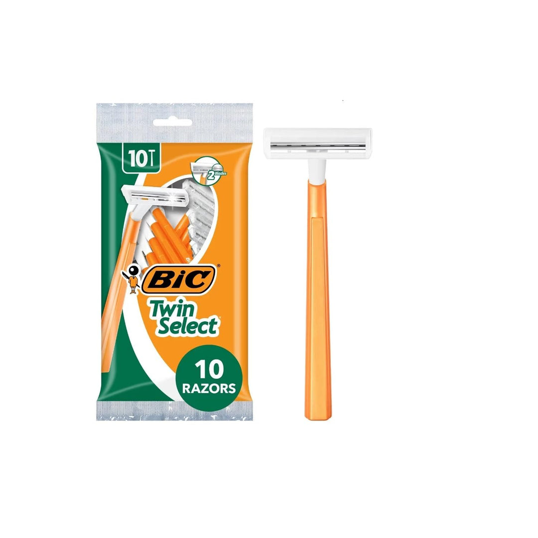 BIC Twin Select Men's Disposable Razor, 10 Count (Pack Of 3) Pack of 4 Grün, Pack of 4 Grün