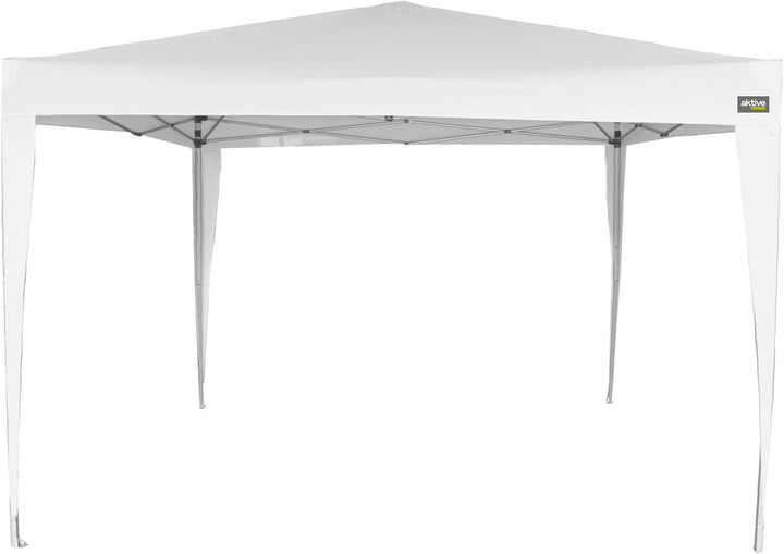 AKTIVE 62187 - Faltpavillon 300x300x240/250 Weiss, Markisen für den Aussenbereich, Terrasse, Strand,
