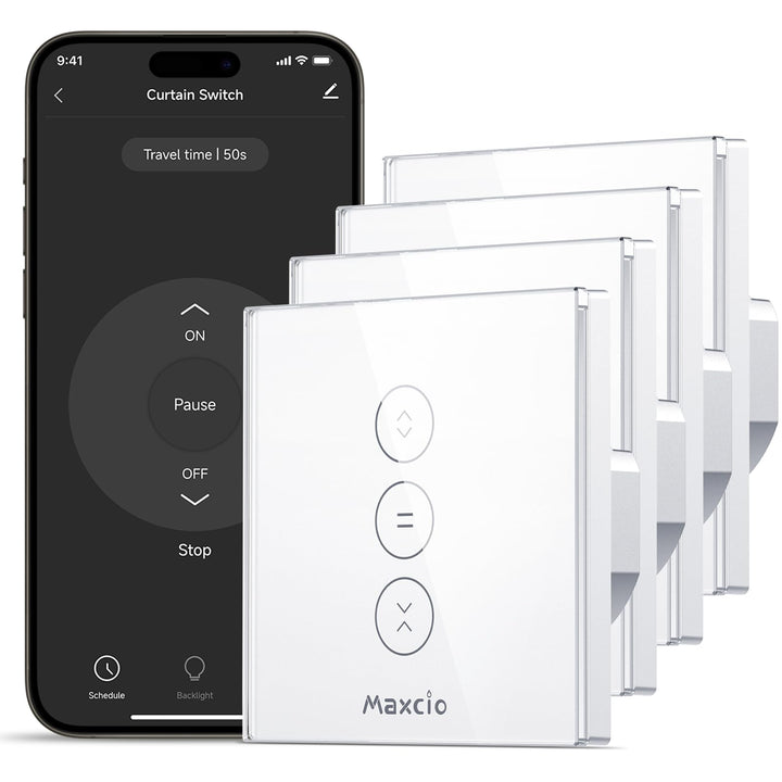 Maxcio Wlan Rolladenschalter, Smart Rolladen Zeitschaltuhr Kompatibel mit Alexa und Google Home, APP
