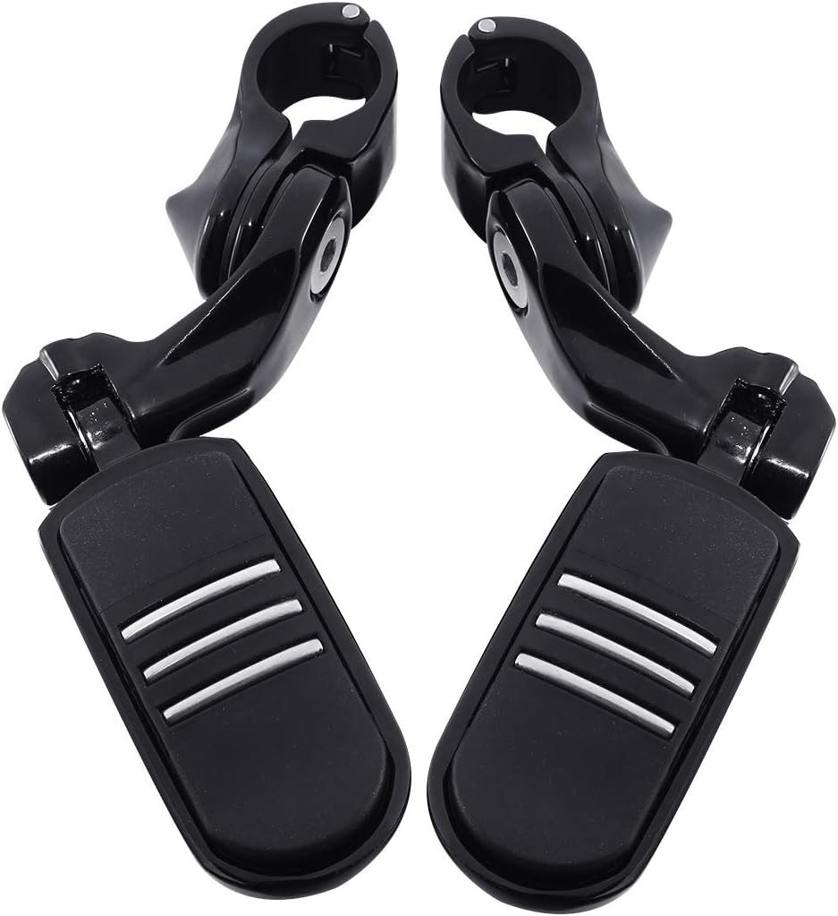 TCMT Highway Pegs 32 mm Universell Schwarze Fussrasten Passend für Electra Road King Street Glide To