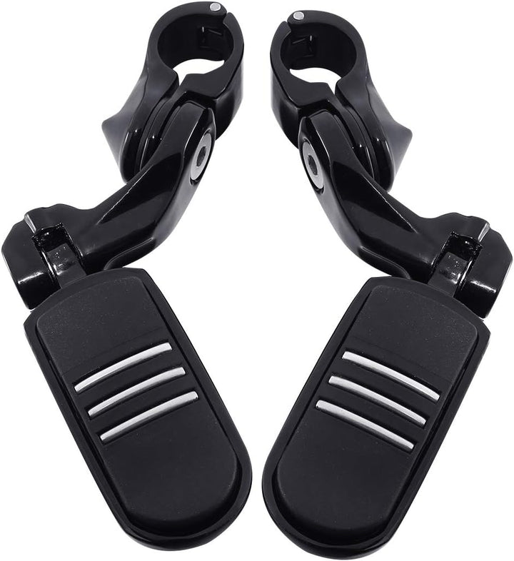 TCMT Highway Pegs 32 mm Universell Schwarze Fussrasten Passend für Electra Road King Street Glide To