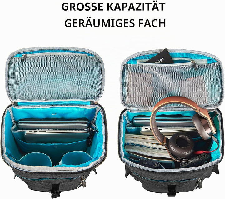 KROSER Laptop Rucksack 17,3 Zoll Damen Herren Schultasche Tagesrucksack Wasserabweisend Grosse Gepäc