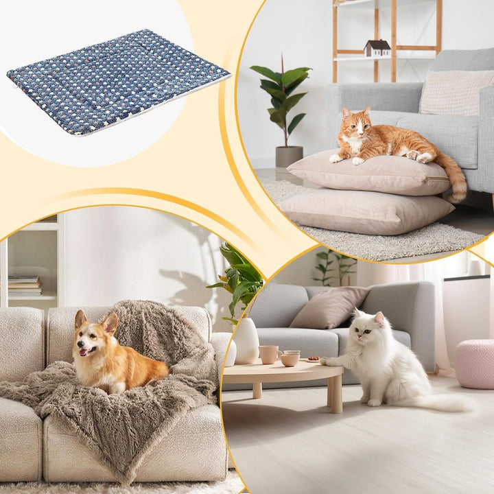 Warmes Katzenbett, wärmende Katzenbetten für Hauskatzen - Selbstwärmende Haustierunterlage,Selbstwär