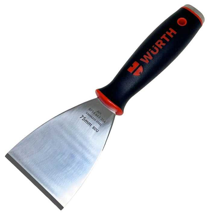 Würth Profi Edelstahl Schlagschaber 75mm Universalschaber mit Schlagkappe, Spachtel Universalspachte