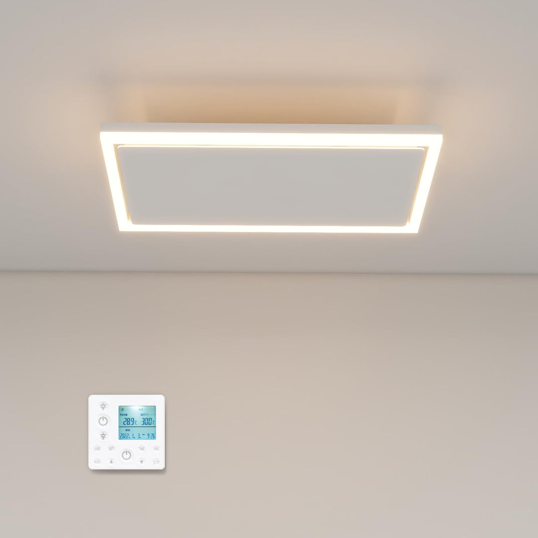 Infrarotheizung Deckenmontage 790 Watt, Infrarot Deckenheizung mit LED Licht Beleuchtung, Deckenheiz