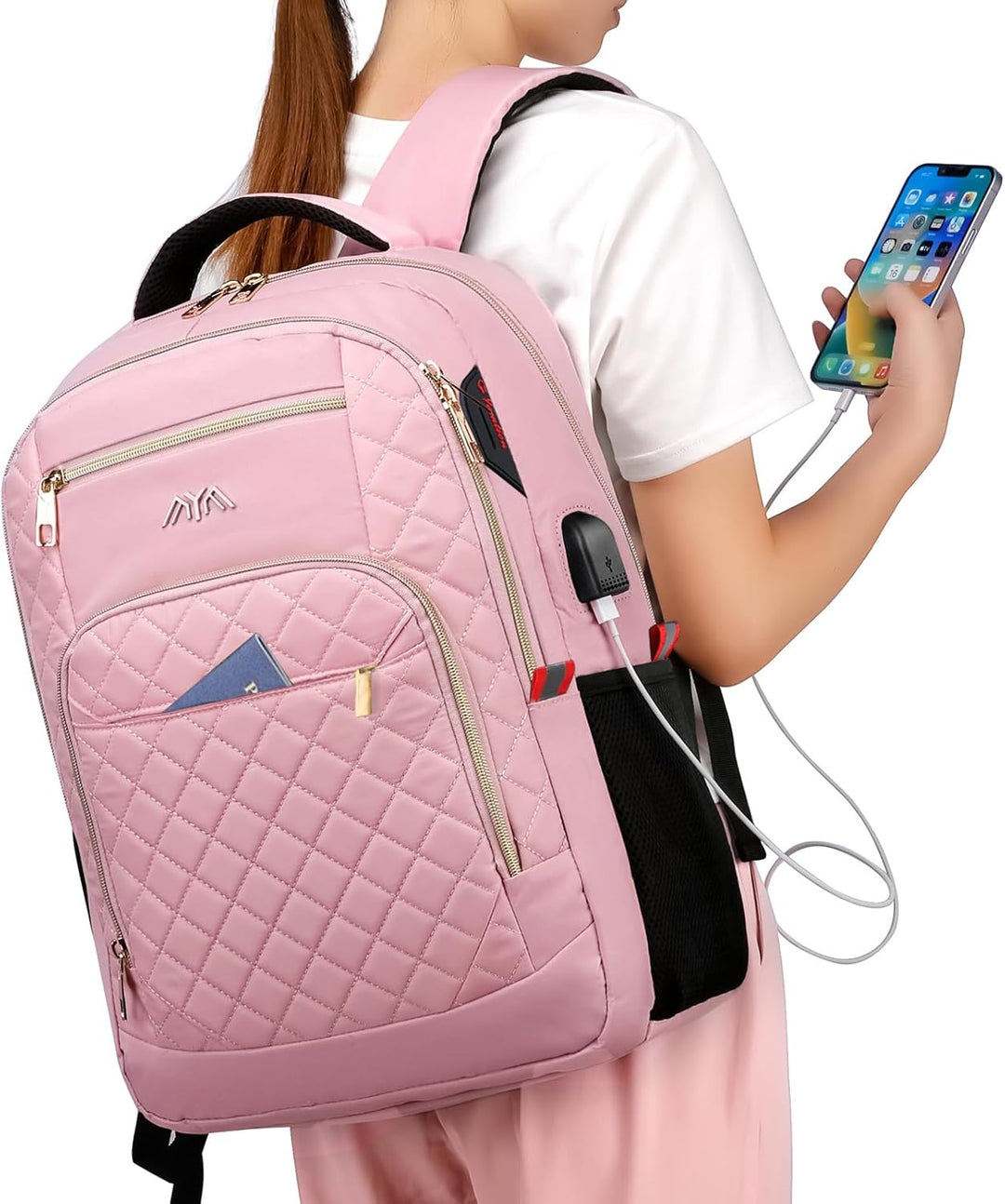 YAMTION Schulrucksack Mädchen Teenager, Rucksack Schule Laptop Rucksack für Damen Daypacks für 15.6