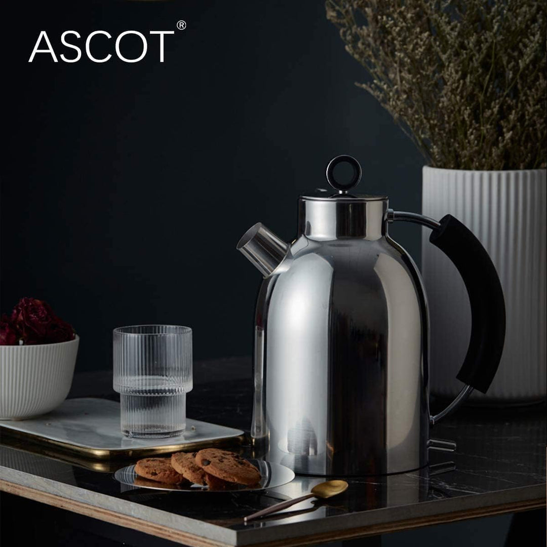 ASCOT Wasserkocher Edelstahl, Elektrischer Wasserkessel Geschenke für Männer/Frauen/Familie 1,5 lite