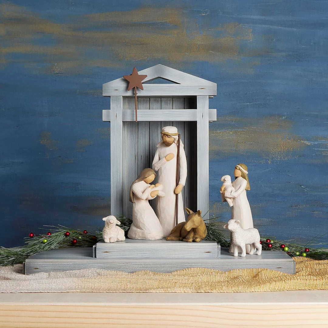 Willow Tree Krippe Deluxe Starterfiguren Plus Krippe 7-teilig Deluxe Starter + Creche, 7-piece, Delu