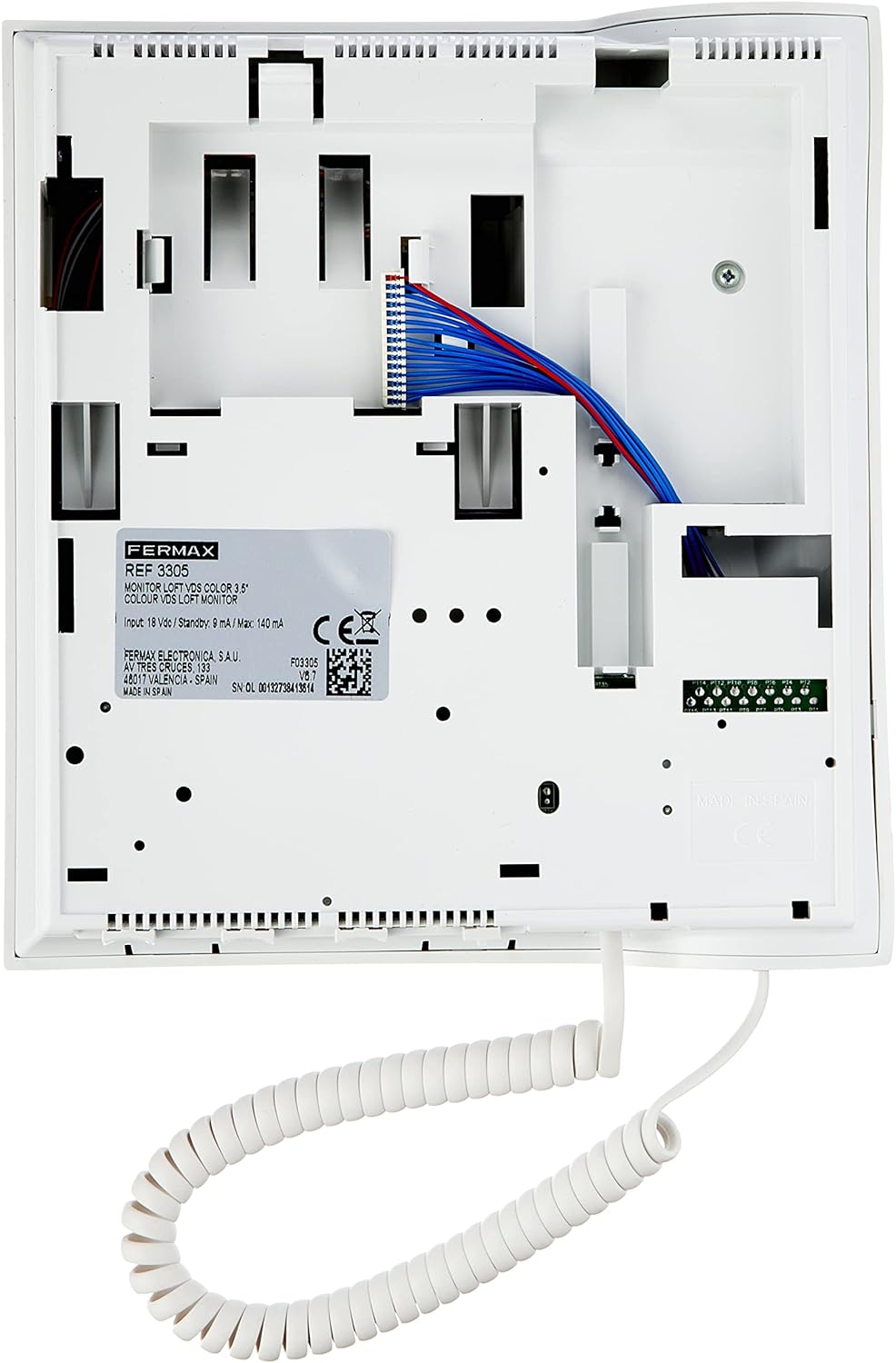 Fermax Haustelefon Monitor Verdrahtungsart VDs, Bauweise Aufputz,