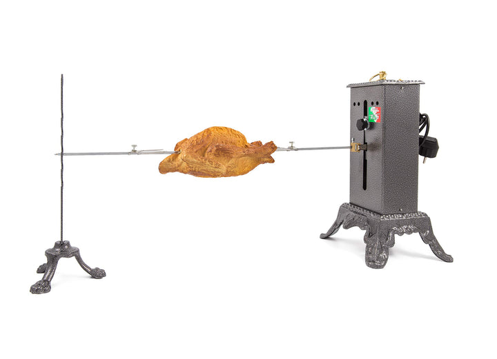 GIEMME B800 Elektrischer Drehspiess – Verstellbarer Drehspiess für BBQ, Grill & Kamin, 220V