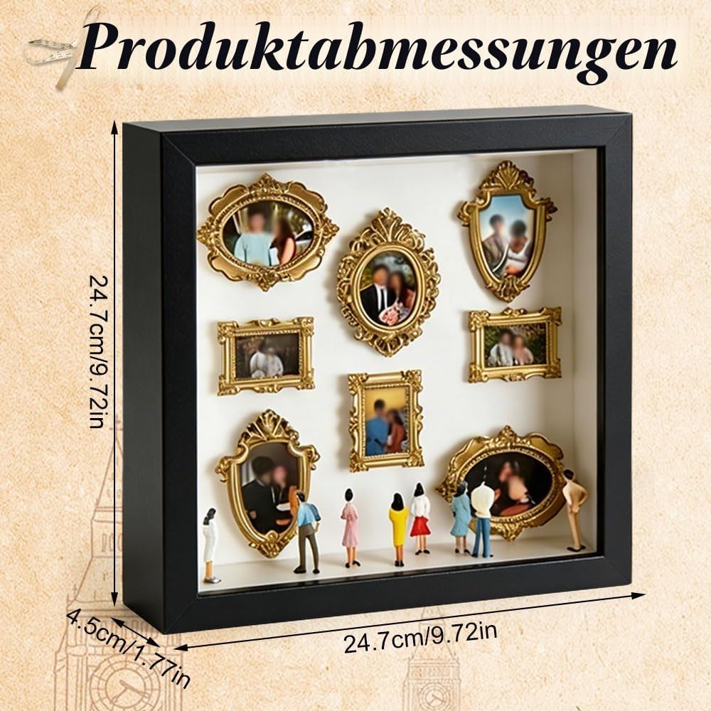 DIY Mini Museum Silhouette Box, Mini-Museum-Silhouetten-Box, Kreatives Bilderrahmen mit LED Licht fü