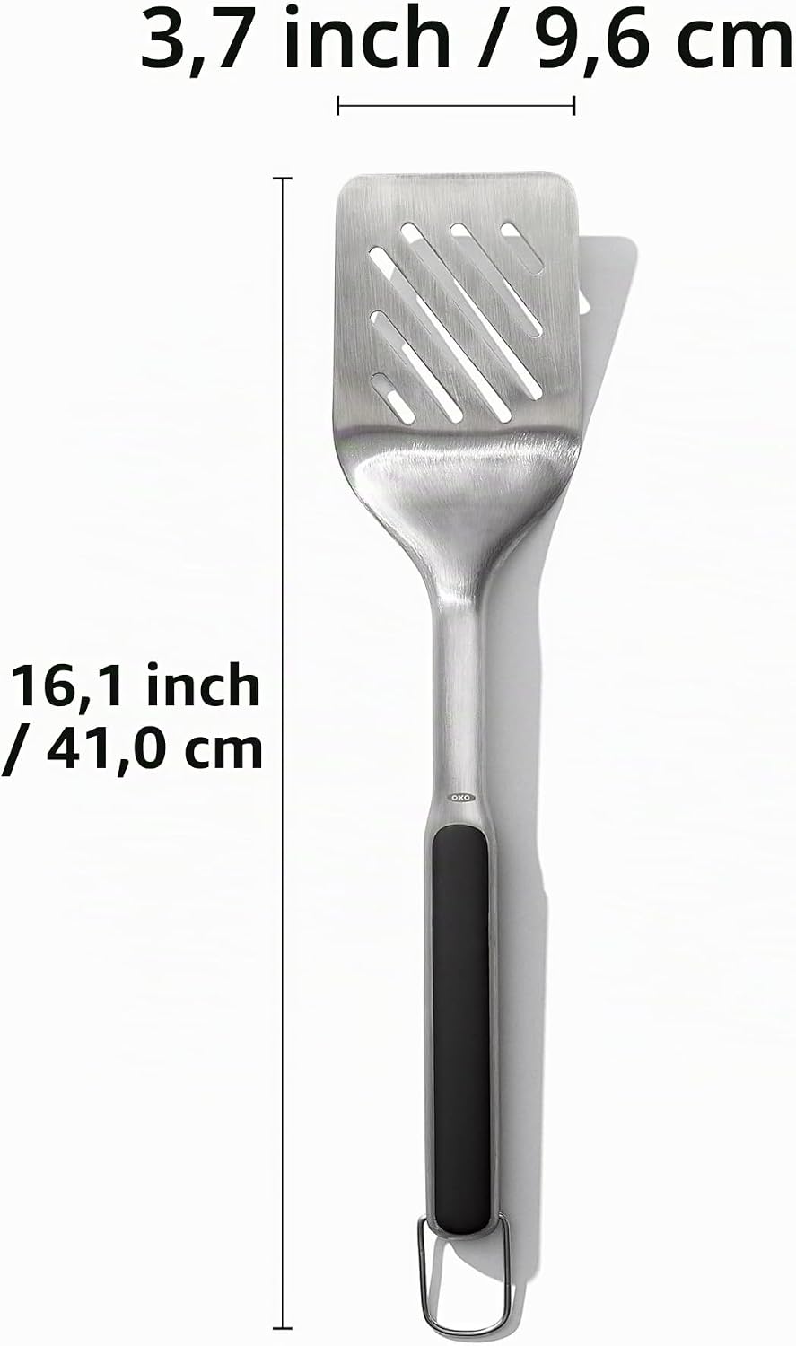 OXO Good Grips Grillwender, 41 cm – spülmaschinenfester Pfannenheber aus Edelstahl – für Burger und