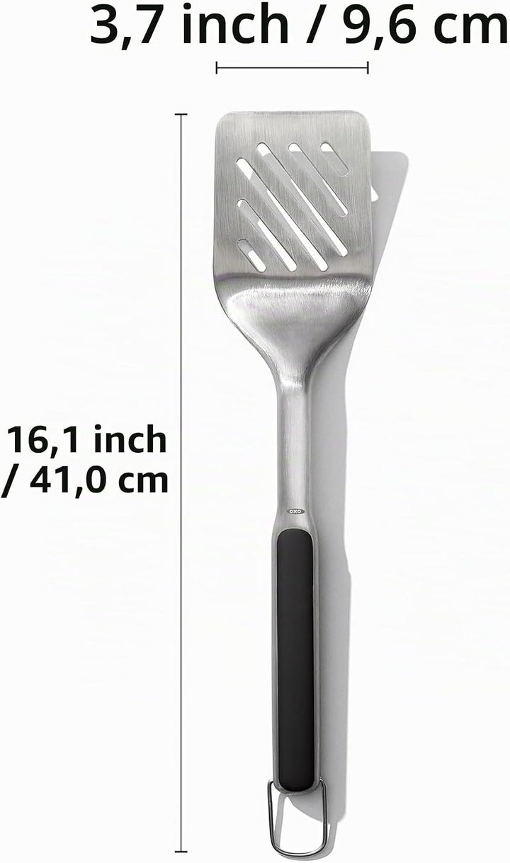 OXO Good Grips Grillwender, 41 cm – spülmaschinenfester Pfannenheber aus Edelstahl – für Burger und