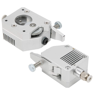 Upgrade Dual Drive Gear Extruder Vollmetallgehäuse 1,75 mm Verbrauchsmaterial für 3D-Drucker (Silber