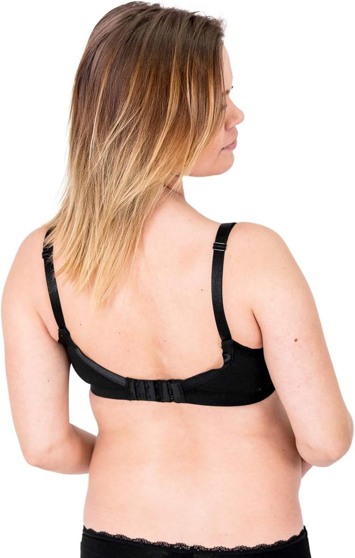 Petit Amour Damen Stillwäsche Greta Still-BH Soft BH ohne Bügel PA-LI-0315 75C Schwarz, 75C Schwarz