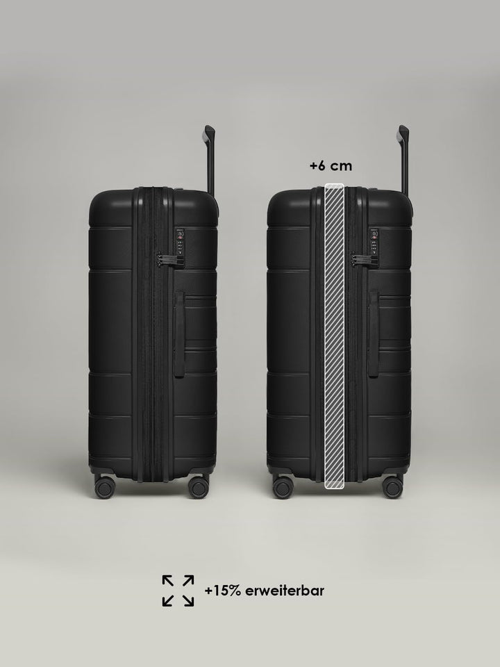 REDOLZ Hartschalen Check-in Koffer | Grosser XL Trolley 51 x 32 x 76 cm mit Dehnfalte aus hochwertig