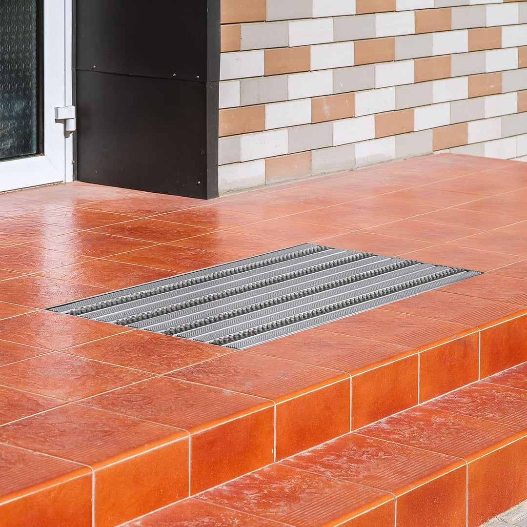 Schuhabstreifer 40 x 60 cm mit Bodenwanne + Gummigitter und Borsten Fussmatte