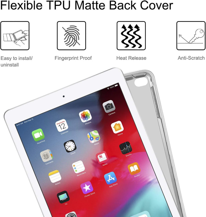 Fintie Tastatur Hülle für iPad 9.7 2018 (6. Generation), Soft TPU Rückseite Gehäuse Keyboard Case mi