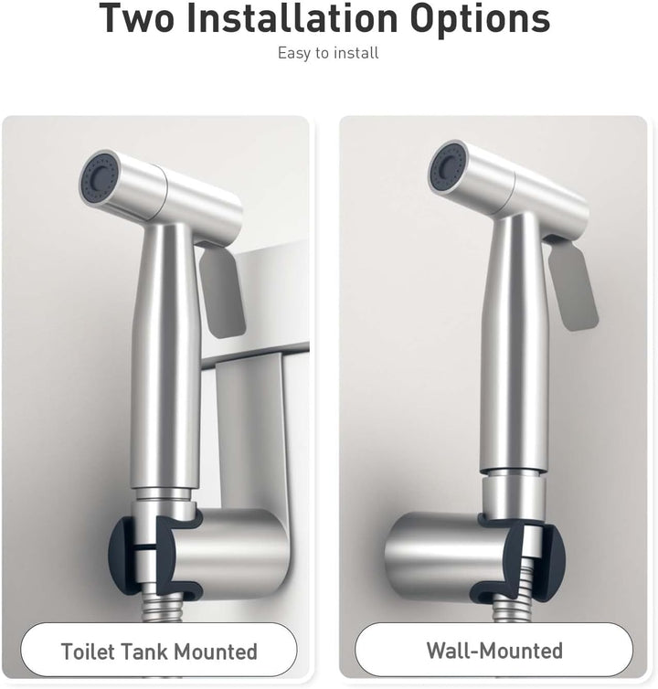 Bidet-Handbrause, Hand Gehalten Bidet Sprayer Edelstahl Sprayer mit 49-Zoll-Schlauch und Halterung H