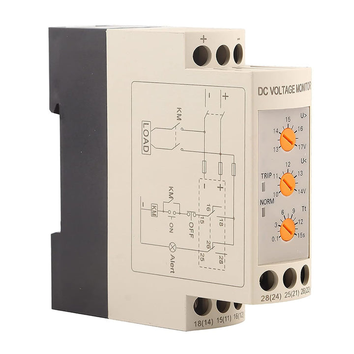 13V-17V 10V-14V Spannungsüberwachungsrelais DC 12V Überspannungs- und Unterspannungsschutzrelais 35m
