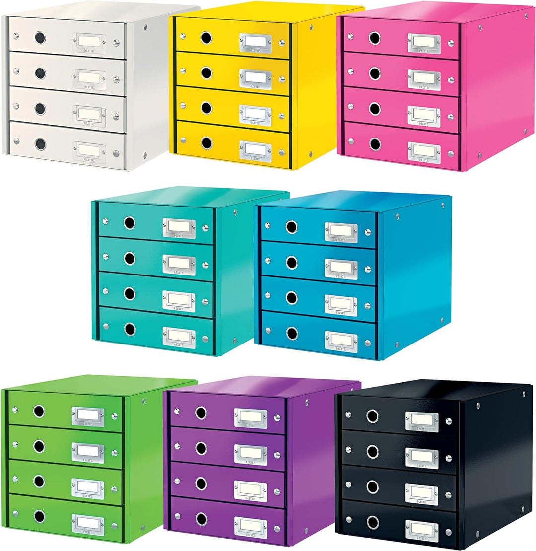 Leitz Click &amp; Store Schubladenset, 4 Schubladen, A4, weiss, 60490001 4 Schubladen Weiss, 4 Schublade