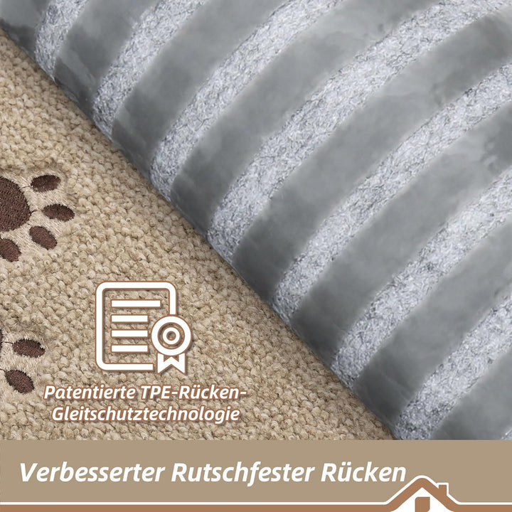 BEQHAUSE Stufenmatten Treppen Teppich Stufenmatten Innen rutschfest 15 Stück, Maschinenwaschbare Tre