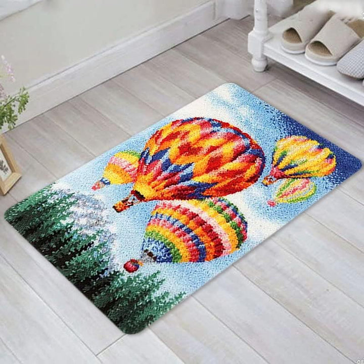 YOOTOM Knüpfteppich Zum Selber knüpfen, Knüpfsets Latch Hook Kit Selbst Knüpfen Set für Kinder und E