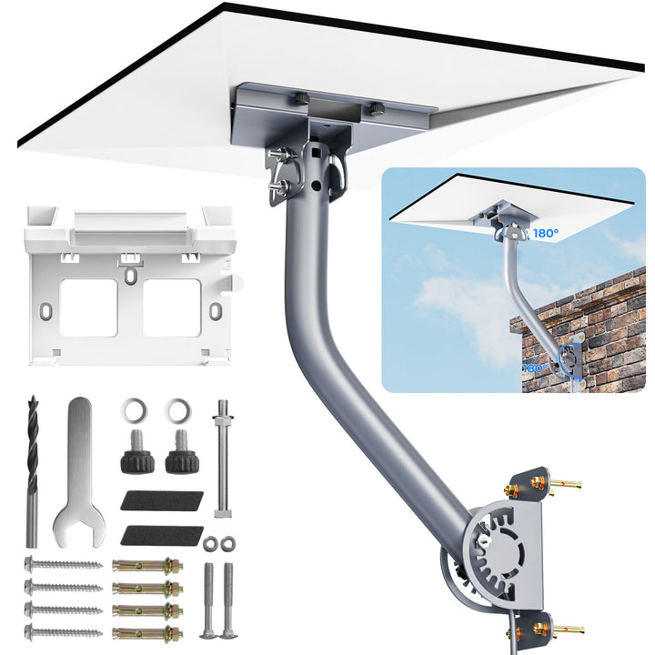 Starlink Halterung für Standard 4/4X/Gen 3, 360° verstellbare Wand- und Dachmontage-Set mit 2-in-1 R