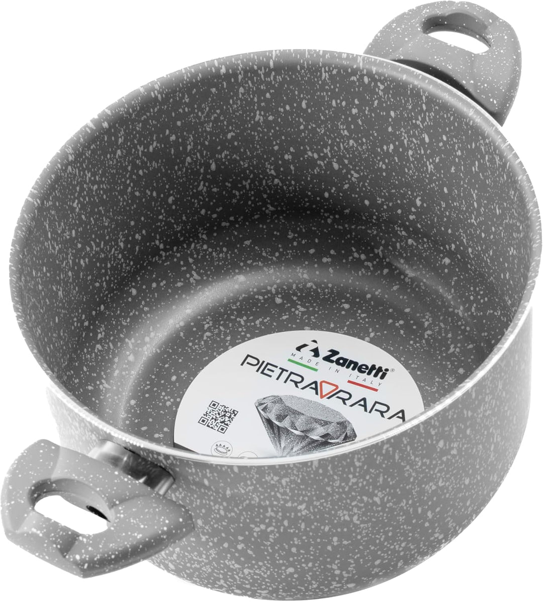 Zanetti, Antihaft-Topf mit Griffen aus seltenem Stein, 22 cm