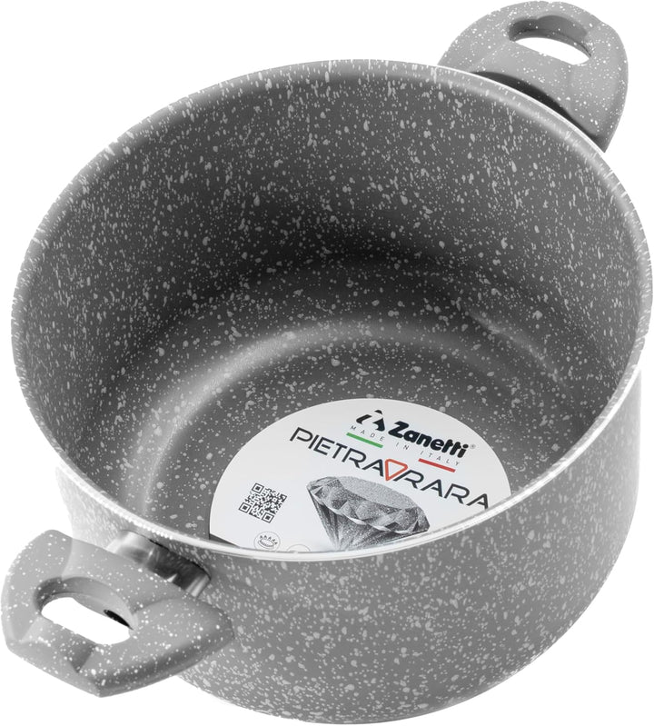 Zanetti, Antihaft-Topf mit Griffen aus seltenem Stein, 22 cm