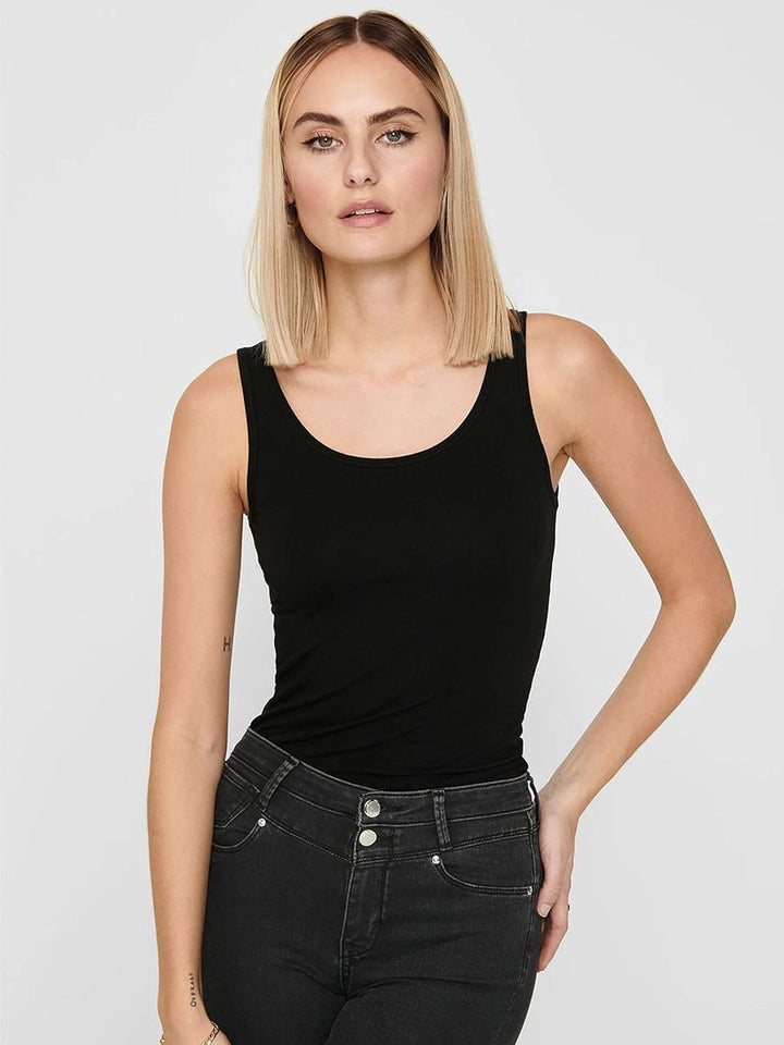 ONLY Damen Onllive Love Long Tank Noos Top XL Schwarz (3 X Black), XL Schwarz (3 X Black)