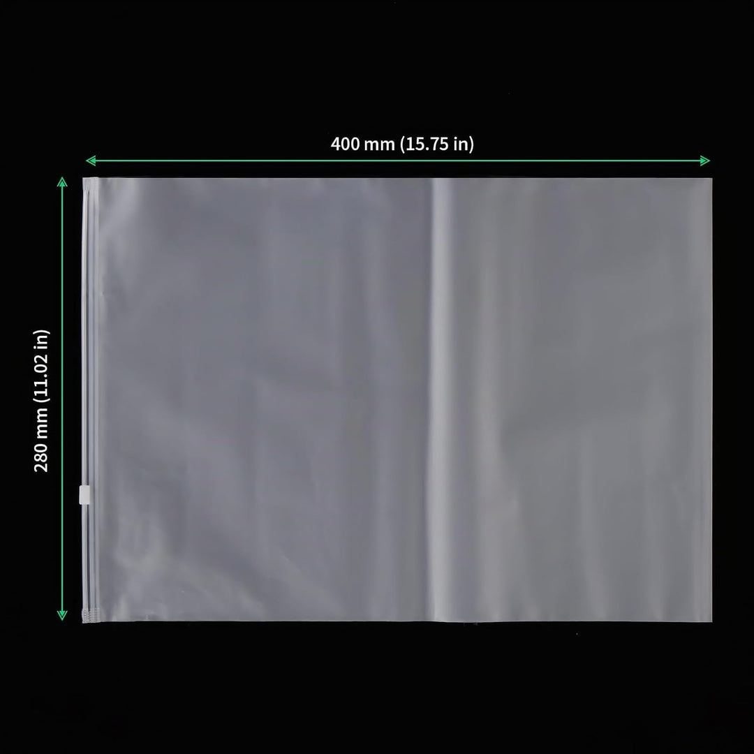 FUNSUEI 100 Stück Zip Beutel Gross 40 x 28 cm, Zipper Beutel Kleidung, Aufbewahrungsbeutel für Reise