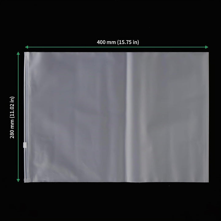 FUNSUEI 100 Stück Zip Beutel Gross 40 x 28 cm, Zipper Beutel Kleidung, Aufbewahrungsbeutel für Reise