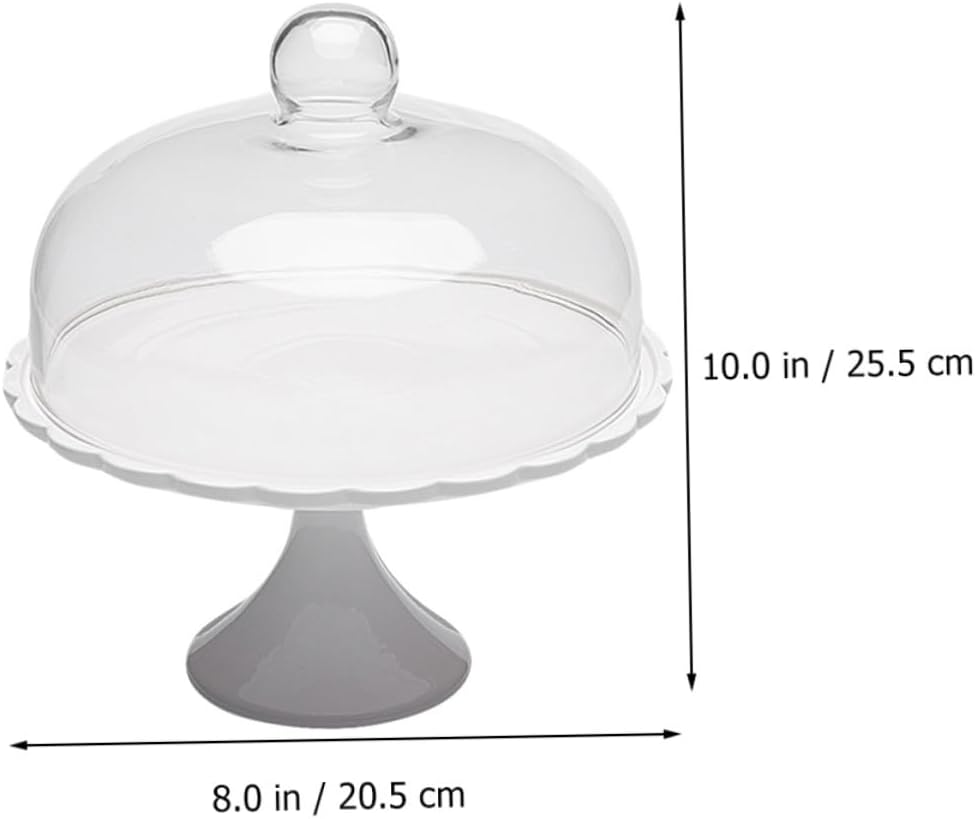 Glas Tortenplatte Mit Deckel Footed Cake Plate mit Kuppel Keramik Dessert St?nder mit Glas Dome Deck