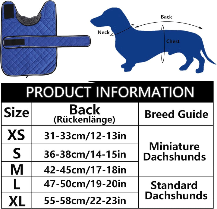 Geyecete - Warmer wintermantel für dackel Hunde,Hunde winterjacken mit plüschfutter,Outdoor jacken m