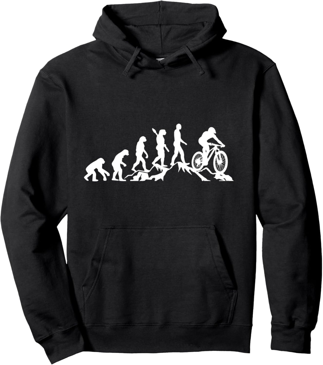 Fahrrad Fahrer Geschenk | Mountainbike Downhill Evolution Pullover Hoodie