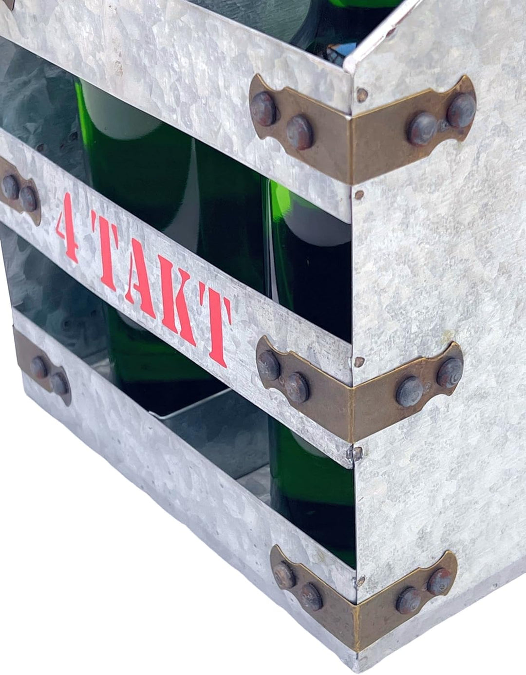 DanDiBo Bierträger Metall mit Öffner Flaschenträger 4 Takt 96405 Flaschenöffner Flaschenkorb Männerh