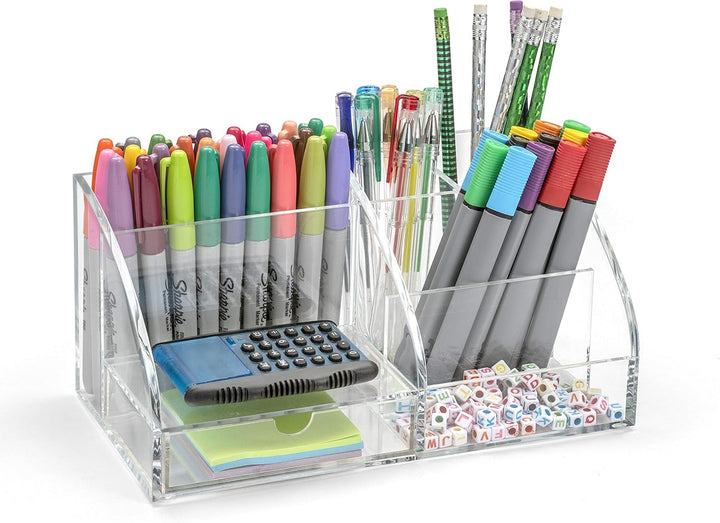 Osco AD01 Schreibtisch-Organizer aus klarem Acryl, Clear Acrylic Clear Acrylic Single, Clear Acrylic