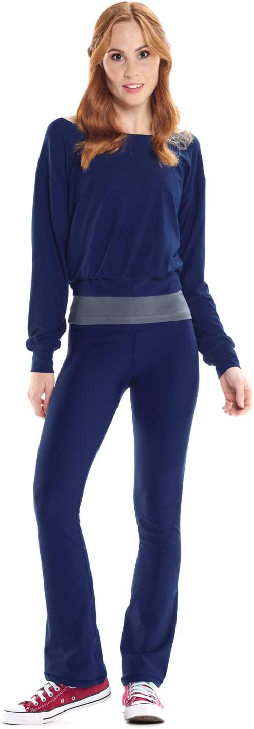 WINSHAPE Damen Functional Light and Soft Cropped Long Sleeve Top Ls003ls Yoga-Shirt L Dark-blue, L D