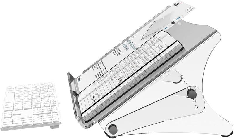 Dataflex Addit ErgoDoc® Dokumentenhalter - Verstellbar 400, Klarer Acryl, Dokumentenhalter auch geei