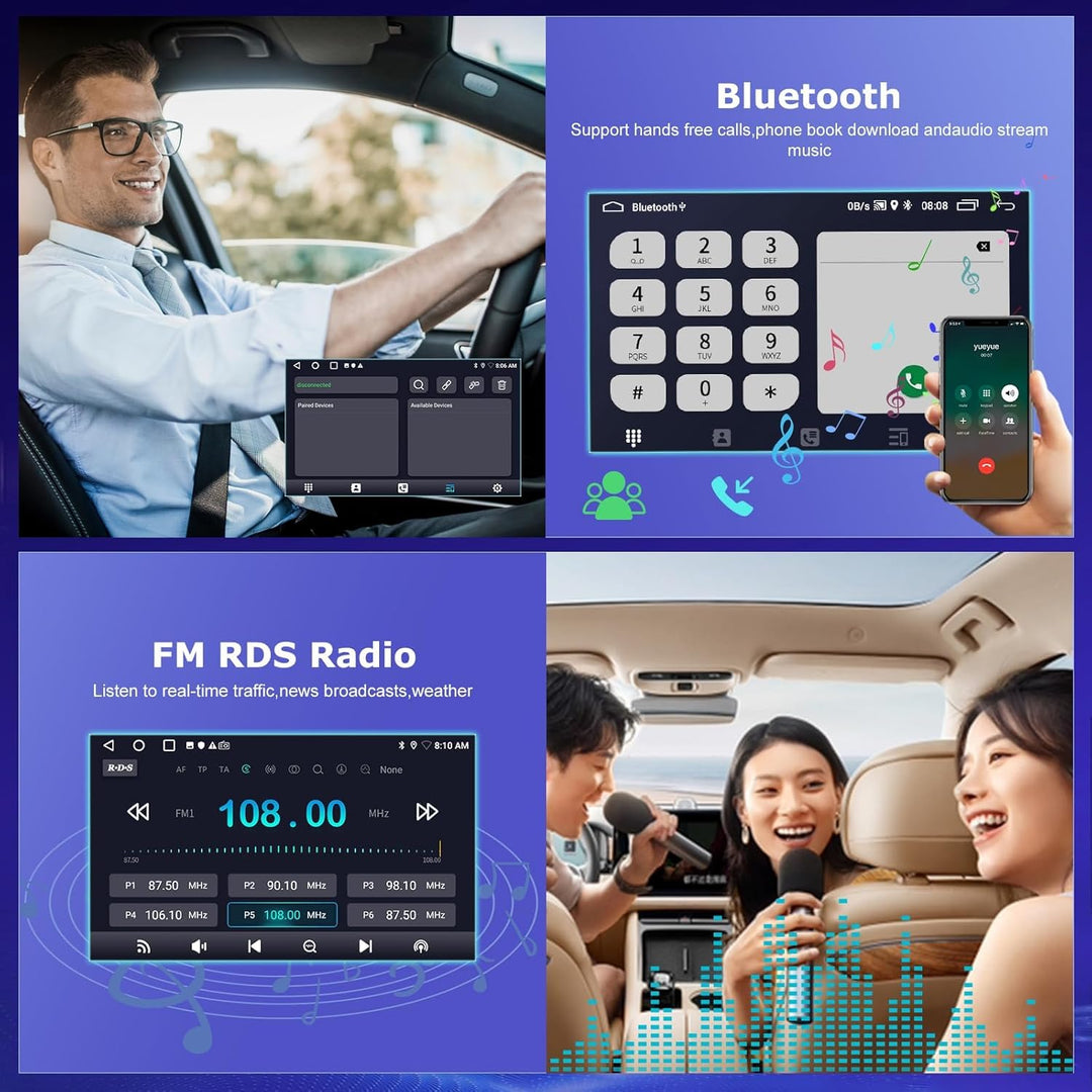 2G+64G Android 13 Autoradio für Opel Corsa 2015-2019/Opel Adam 2013-2016 mit Carplay Android Auto, 9