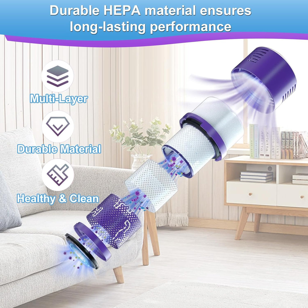 2 Pack Vakuumfilter Ersatz für Dyson V10 Cyclone Serie, V10 Animal, V10 Absolute, Dyson Ersatzfilter