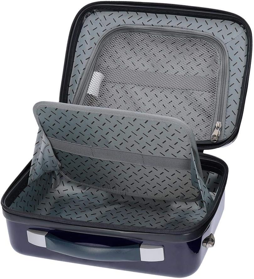 Disney Mickey COMIC Anpassungsfähiger Schönheitsfall Blau 29x21x15 cms ABS Weiss Abs Utensilientasch