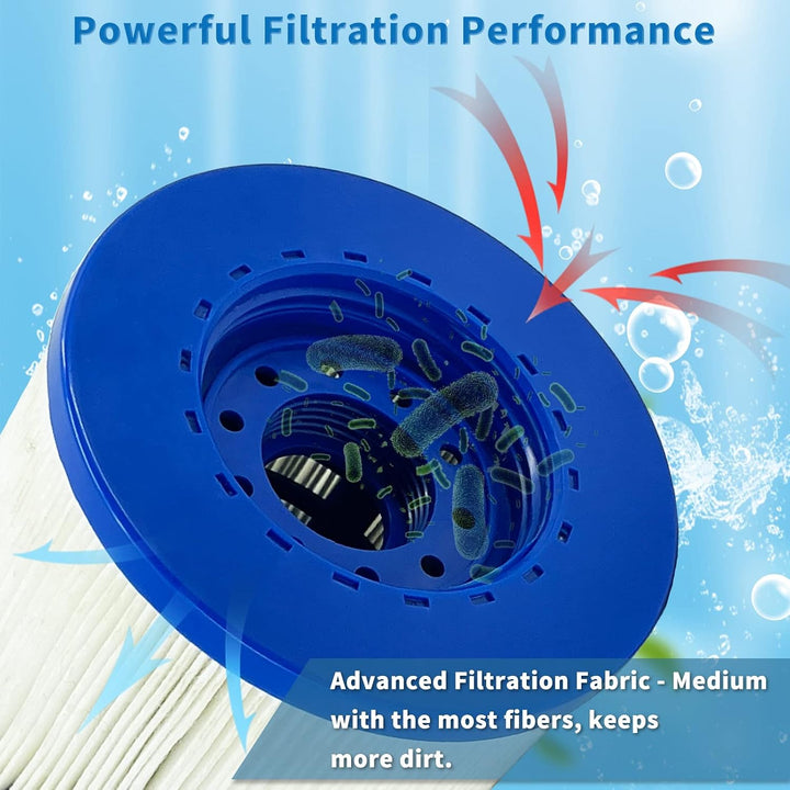 JEFFEL Infinite Spa Filter zum Schrauben, für Spa Ersatz Hot Tub, aufblasbar, ohne Schrauben, 60 mm,