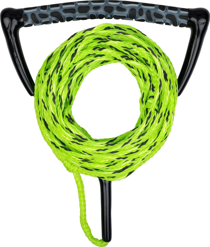 Mesle Wasserski und Wakeboard-Leine Ergo, Länge 23m Zug-Seil mit Hantel Griff lime, lime