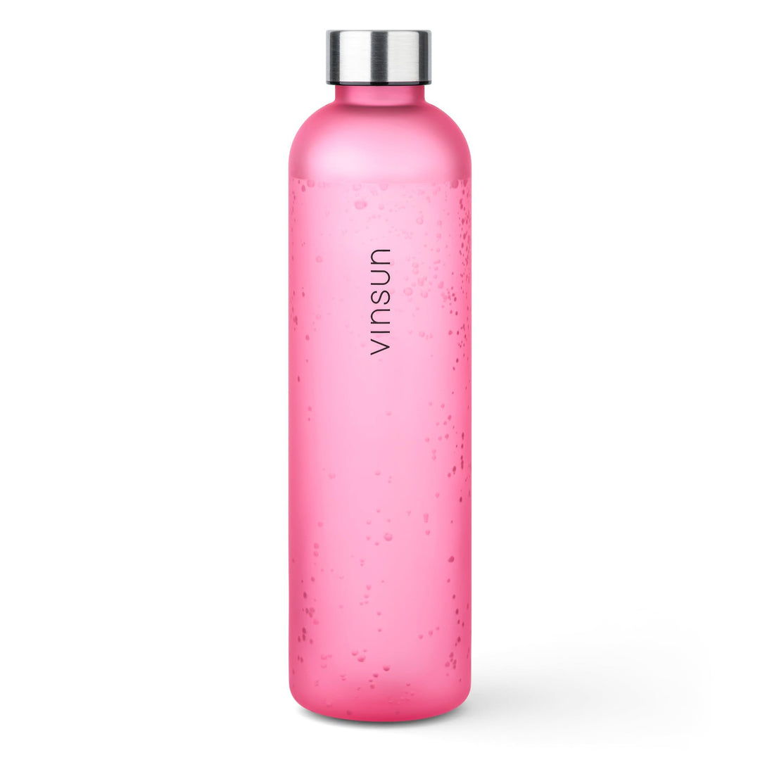 VINSUN Trinkflasche 650ml, 1000ml, 1500ml - auslaufsicher, Kohlensäure geeignet, BPA frei, Tritan -