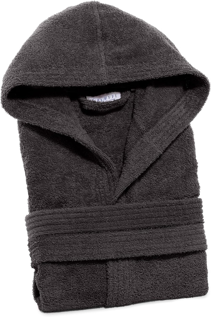 Caleffi - MINORCA Unisex Bademantel mit Kapuze | Frottee 100% weiche Baumwolle | waschbeständig | un