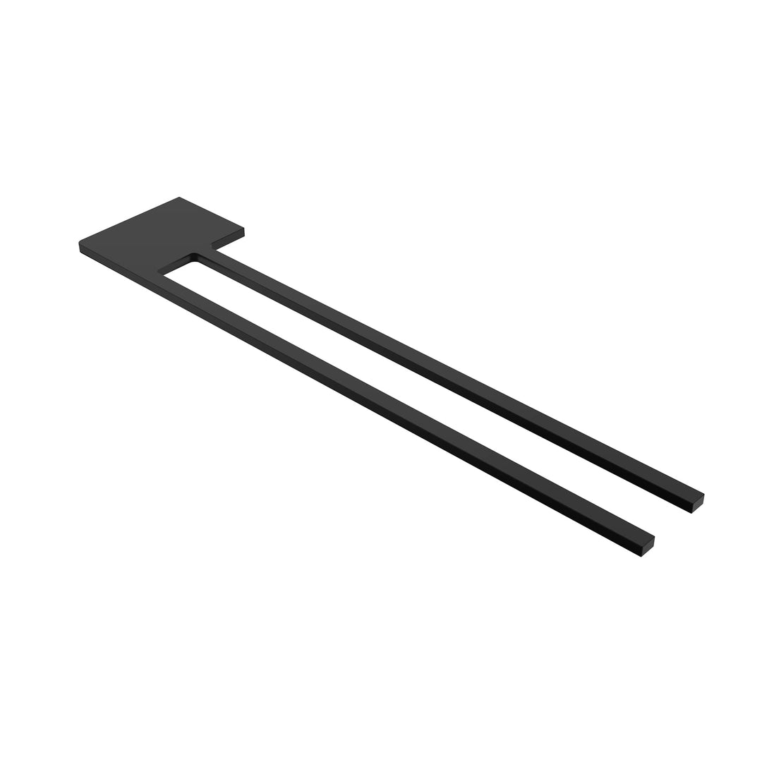 kalb | Handtuchhalter Slim mit Zwei Stangen für Waschtisch, schwarz, Aluminium, Länge: 400mm, Höhe: