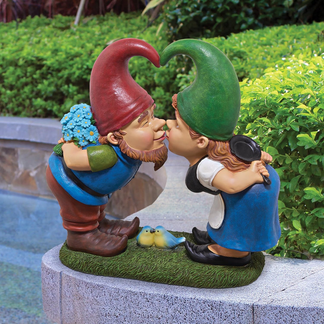 Design Toscano Küsschen, Liebesgartenzwerge Zeitgenössisch, Zeitgenössisch